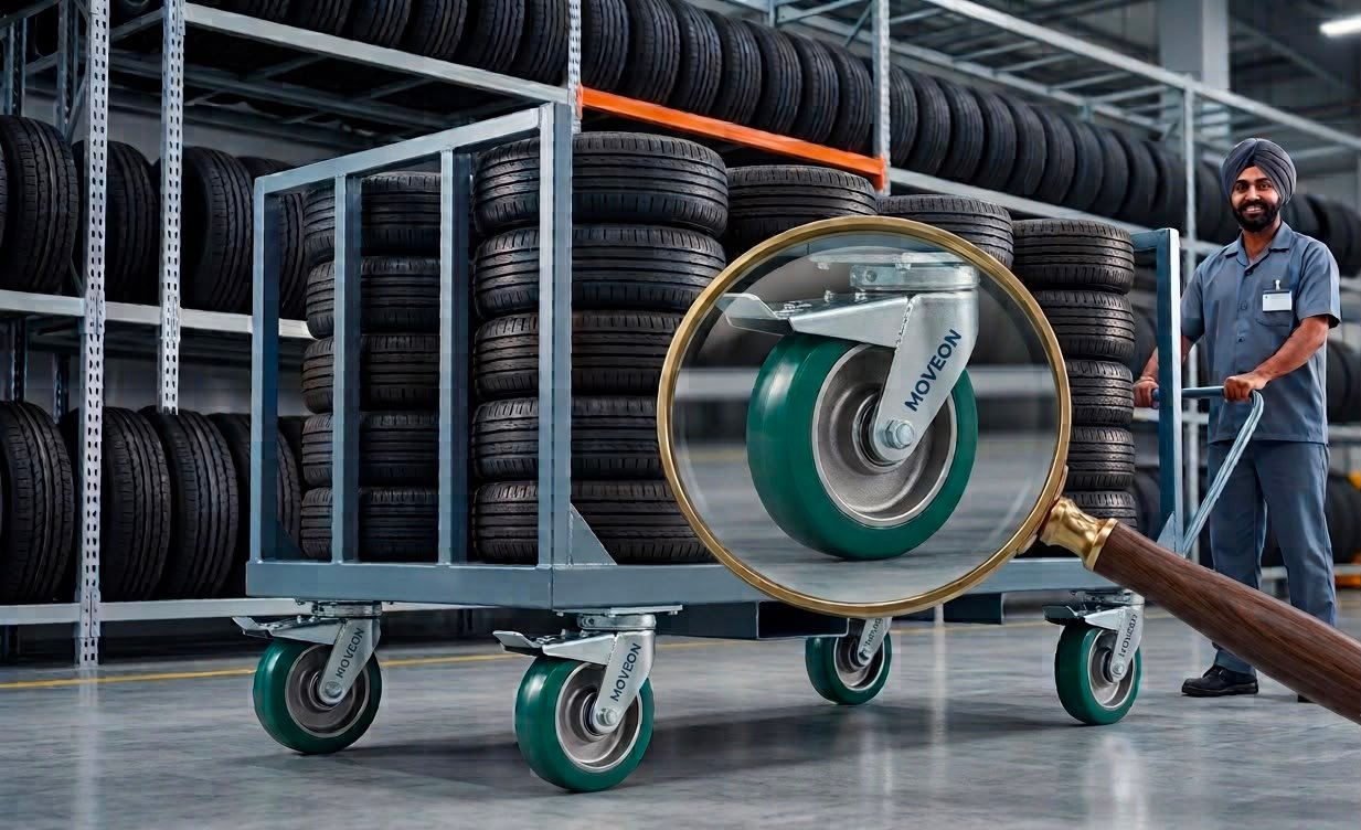 Heavyduty Forged castor Aluminium core PU wheel