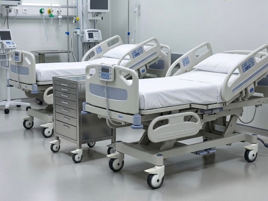 Medical bed castor wheel