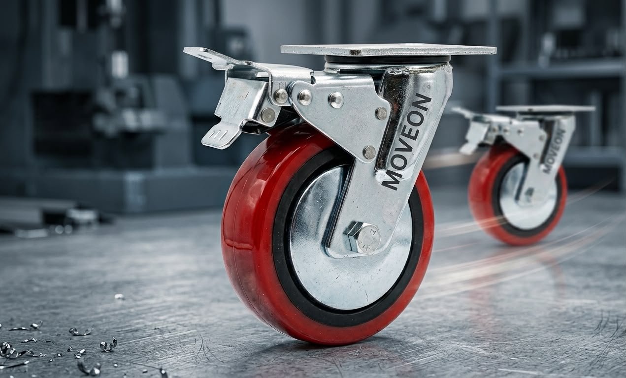 Heavyduty Fabricated castor Pu wheel